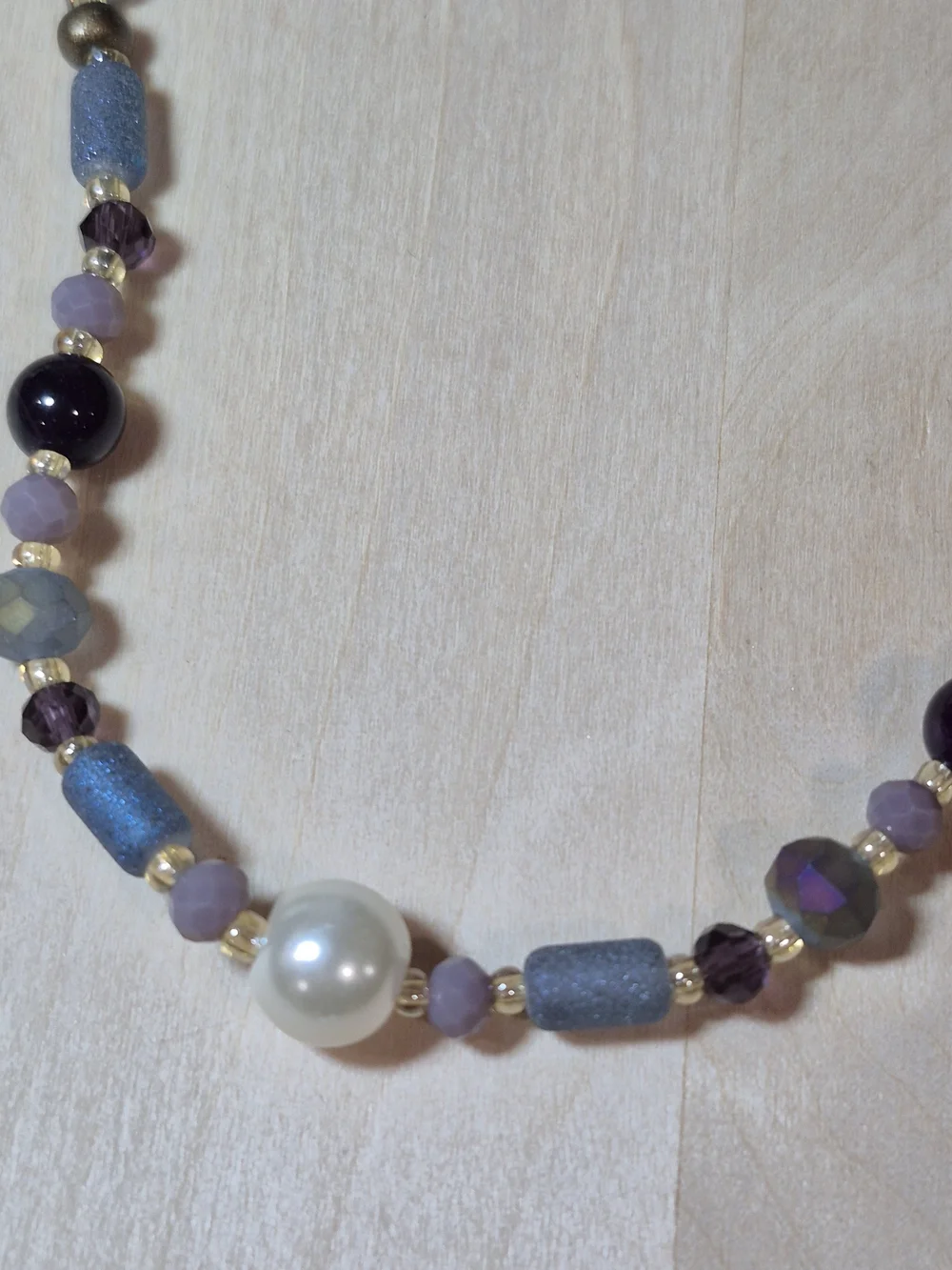 💜💙NEW💜💙 BEAUTIFUL!! Freshwater Pearl & Natural Stone & Glass Beads Necklace